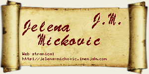 Jelena Micković vizit kartica